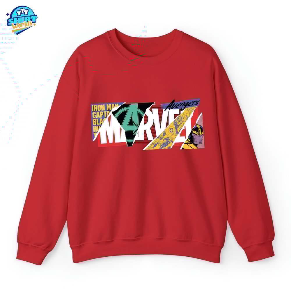 Marvel Ripped Logo Print Adult's Unisex Shirt, Marvel Shirt, Shirt for Him, Marvel Comics Tee, Superhero Shirt.jpg