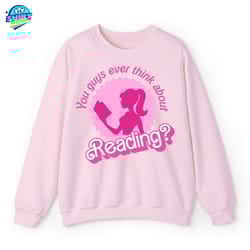 you guys ever think about reading barbi book lover gift, funny librarian t shirt, reading teacher gift, cute reading shi