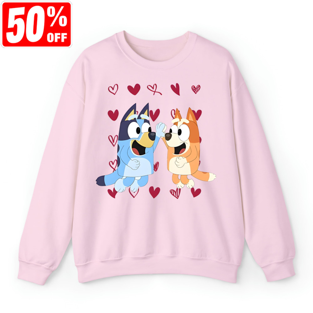 Bluey Valentines Shirt Bluey Friends Shirt Friends of Bluey Shirt Bluey Shirt Kids Bluey Family Birthday Shirt Bluey Show Shirt.jpg