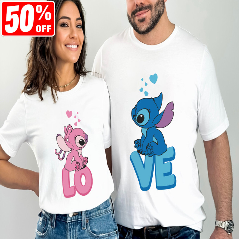 Stitch and Angel Shirt, Disney Couple Shirt, Valentine's Day Shirt, Stitch and Angel Sweatshirt, Love Shirt, Disney Shirt, Lilo and Stitch.jpg