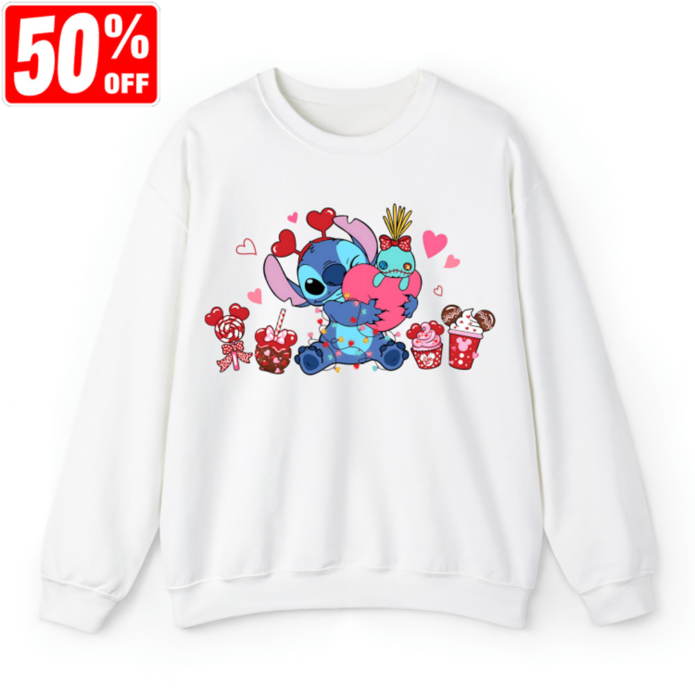 Stitch Valentine Coffee Shirt, Stitch Snack Valentine, Happy Valentine's Day, Snack Valentine, Valentine Shirt.jpg