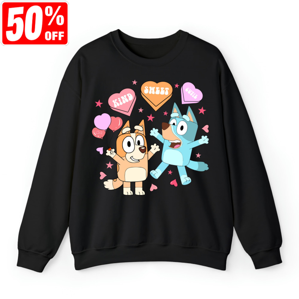 Valentine's Day Bluey Shirt, Bluey Dog Valentines, Happy Valentine, Valentine Love, Valentine Shirt, Cute Valentine, Bluey Valentine.jpg