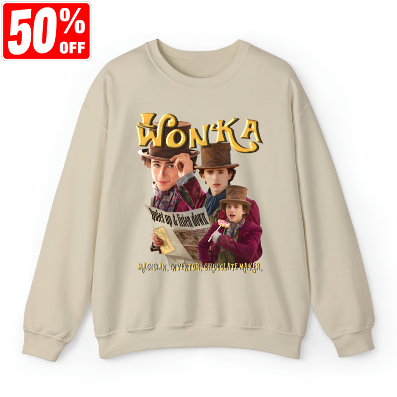Vintage Wonka Doodle Art Shirt, Wonka Movie Merch, Wonka Hoodie Sweatshirt, Timothee Chalamet Shirt, Timothee Chalamet Sweatshirt.jpg