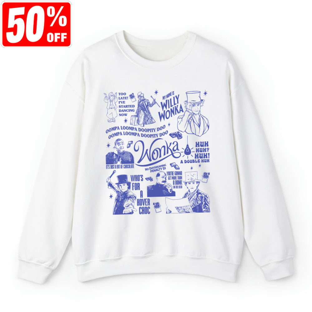 Vintage Wonka Doodle Art Shirt, Wonka Movie Merch, Charlie And The Chocolate Factory, Wonka 2023 Shirt, Wonka Hoodie Sweatshirt.jpg