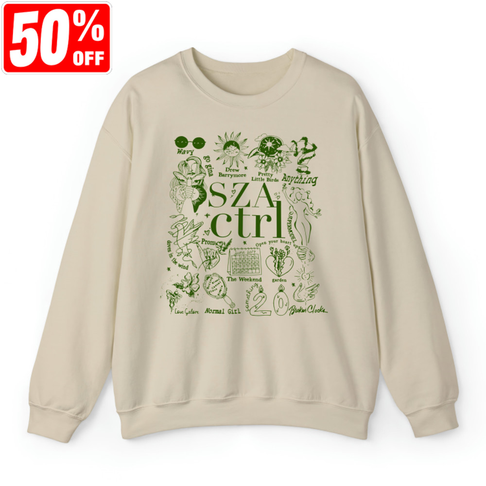 Vintage SZA Sweatshirt, Retro Sza Ctrl Crewneck, SZA Merch, Sza Sos Tour Shirt 2023, Sza Favorite Songs T-shirt, Gift For Sza Fans Hoodie.jpg