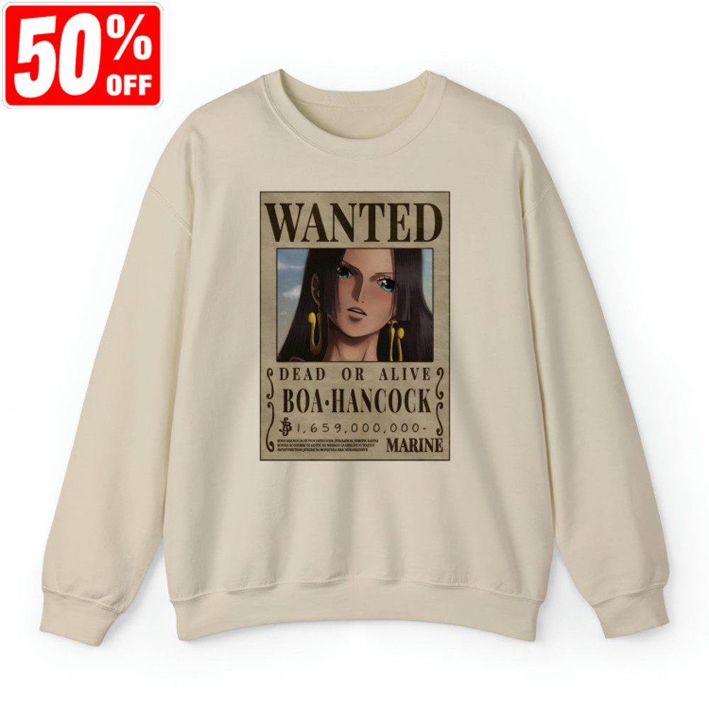 One Piece Boa Hancock Bounty, Kuja Pirates Wanted Poster, One Piece Anime Shirt, Straw Hat Shirt, Gifts For Anime Lovers.jpg