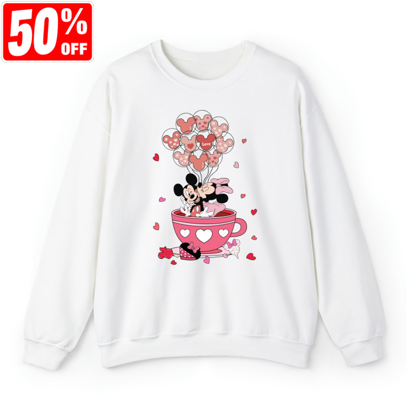 Disney Cup Valentines Shirt, Magical Castle Sweatshirt, Disneyland Balloons Shirt,Valentines Day Disney Sweatshirt,Disney Family Trip.jpg