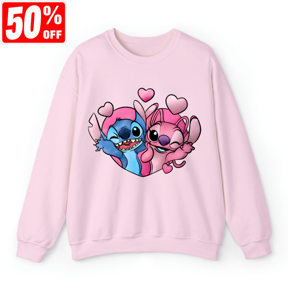 Disney Stitch and Angel Valentine Shirt, Angel Valentine Shirt, Disney Valentine's Day Shirt, Stitch Valentine Shirt.jpg