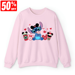 disney stitch happy valentine's day shirt, stitch shirt, disney valentine's day shirt, stitch valentine shirt
