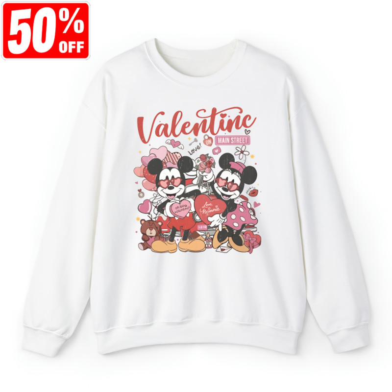 Retro Valentine Shirt, Disneyland Valentine Shirt, Retro Valentine Main Street Shirt, Disney Couple Hoodie, Disney Valentine Shirt.jpg