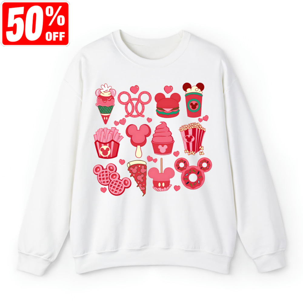 Vintage Disney Valentines Snacks Shirt, Disney Valentine's Day Shirt, Mickey and Friends Valentine Shirt.jpg