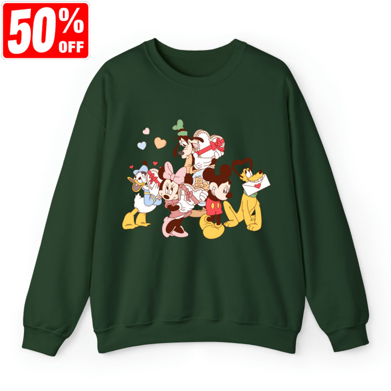 Vintage Mickey and Friends Valentine Shirt, Disney Valentine Sweatshirt, Valentines Day Shirt, Disney Love Mickey, Valentine Mouse.jpg