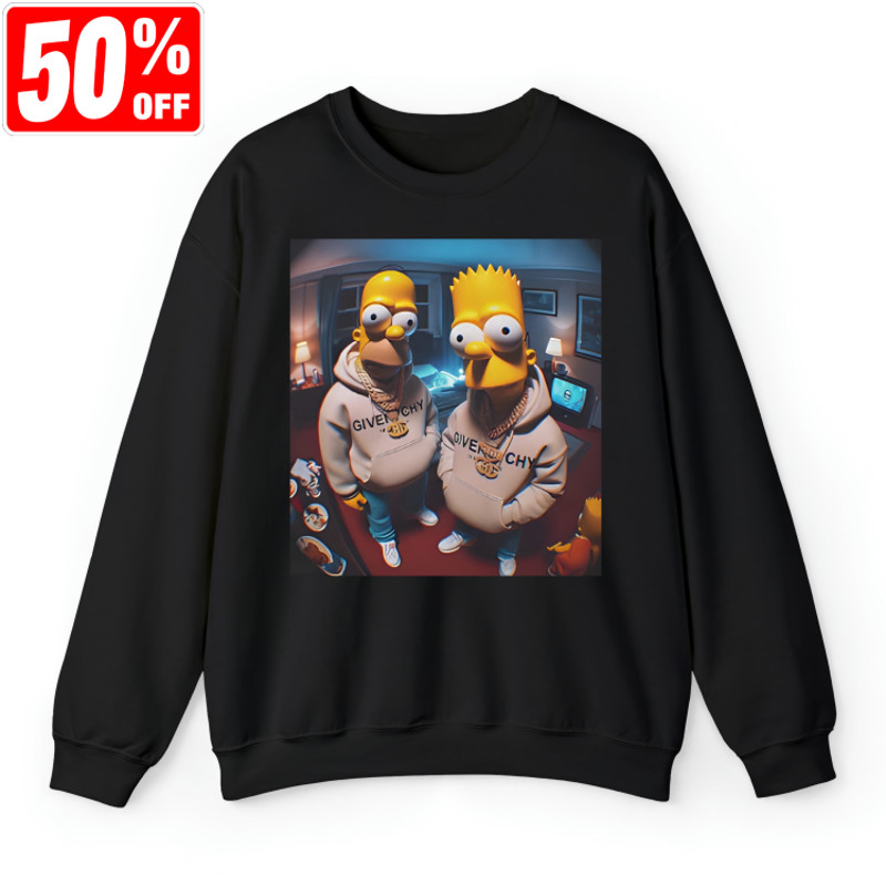 Homer & Bart Street Swag, Yellow Madness Classic Shirt, Men Bart Simpson Shirt, The Simpsons Shirt, Men Disney Shirt, Adult Simpsons Shirt.jpg