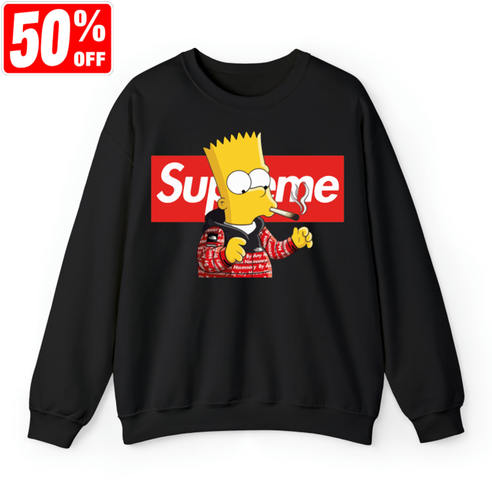 Supreme Smoking Bart The Simpsons, The Simpsons Shirt, The Simpsons T-shirt, The Simpsons Merch, Cartoon TV Show, The Simpsons Fan Shirt.jpg