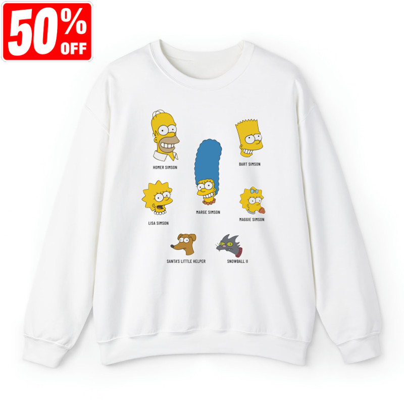 The Simpsons Family T Shirt, Simpsons Sitcom Shirt, Cartoon Series Tee, The Simpsons Funny T Shirt, Disney Shirt, Gift For Family.jpg