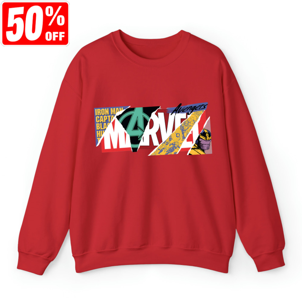 Marvel Ripped Logo Print Adult's Unisex Shirt, Marvel Shirt, Shirt for Him, Marvel Comics Tee, Superhero Shirt.jpg