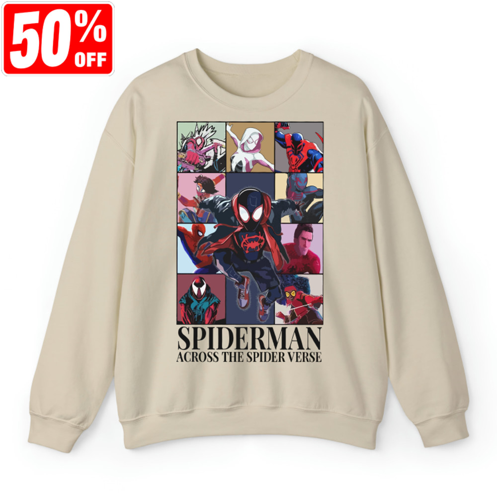 Spiderman Eras Style Shirt, Across the Spiderverse Sweatshirt, Avengers Superhero Homage Vintage Shirt, Graphic Tee For Women Trendy.jpg