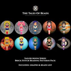 Brick Stitch Beading Pattern Sailor Moon Pack