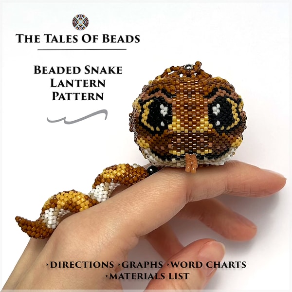 Beaded Snake Pattern - Zodiac Seed Bead Animals Tutorials - Inspire Uplift