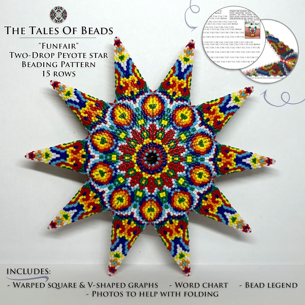 Two-Drop Peyote Star Pattern - Funfair / Beaded Ten Point St | Inspire ...