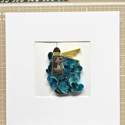 Original quilled decor - Quilling Lighthouse in the sea