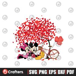 Mickey and Minnie Tree Love PNG