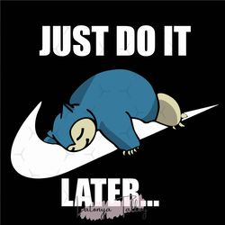 snorlax sleep logo nike svg, snorlax nike svg, snorlax just do it later svg