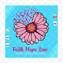 faith hope love, breast cancer svg, breast cancer awareness, pink ribbon svg, strong woman, cancer svg, survivor svg, ca