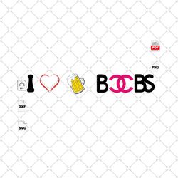 i love boobs, breast cancer svg, beer lover, cancer awareness, beer svg, cancer svg, cancer ribbon svg, cancer ribbon sv