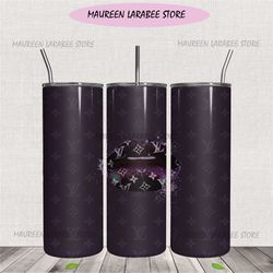 louis vuitton luxury brand lips pattern tumbler wrap png