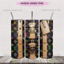 louis vuitton monogram multicolor bag tumbler wrap png