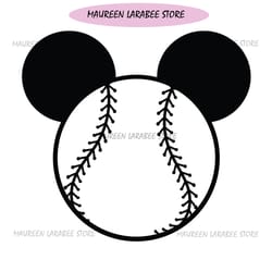 mickey mouse softball pattern svg