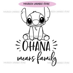 ohana means family lilo stitch svg