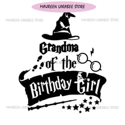 grandma of the birthday girl harry potter movie svg vector