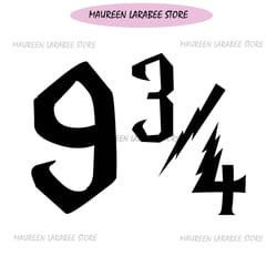 harry potter shop number sign platform 9 3/4 svg vector cut files