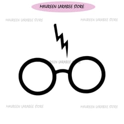 harry potter lightning bolt glasses svg vector