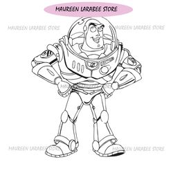 disney cartoon toy story character toy buzz lightyear silhouette svg file