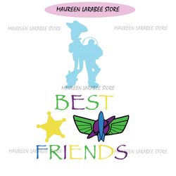 best friends toy story woody & buzz lightyear svg