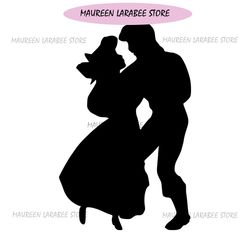 prince eric and princess ariel the little mermaid svg silhouette