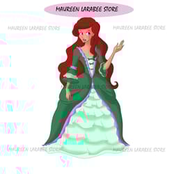 princess ariel in dress the little mermaid ii png