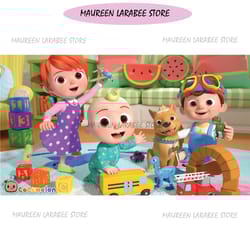 background cocomelon baby characters