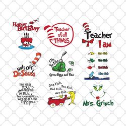 dr seuss bundle svg, dr seuss svg, dr seuss vector, dr seuss clipart, dr seuss birthday, dr seuss cat svg, dr seuss fish