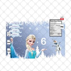 frozen 2 elsa favor bag, frozen 2 birthday, elsa, frozen png, elsa png, frozen chip bag, candy bag, party bag, frozen sv