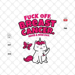 fuck off breast cancer, breast cancer gift, breast cancer svg, cancer awareness, cancer ribbon svg, breast cancer ribbon