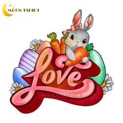 bunny love carrot happy easter day eggs png