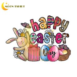 happy easter day paw bunny egg basket png