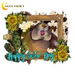 happy easter day western rabbit cowhide png
