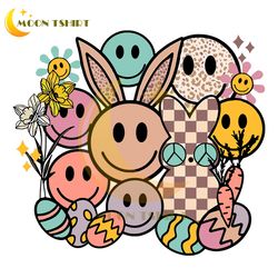 groovy christian easter day bunny smiley face png