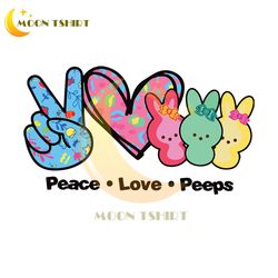 peace love peeps easter bunny peeps png