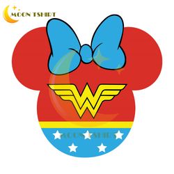 minnie mouse head wonder woman svg